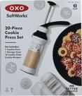 Conjunto de prensa de biscoitos OXO Softworks de 20 peças com estojo de armazenamento Conjunto de prensa de biscoitos OXO Softworks de 20 peças com estojo de armazenamento