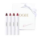 Conjunto de presente de óleo labial com flor esculpida em cor de ogee com óleo de coco Conjunto de presente de óleo labial com flor esculpida em cor de ogee com óleo de coco
