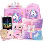 Conjunto de presente Golray Unicorn para meninas com cobertor e tablet de desenho
