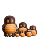Conjunto de presente Matryoshka de madeira com bonecas de nidificação russas de coruja de 10 camadas