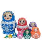 Conjunto de presente Matryoshka de madeira Russian Nesting Dolls de 10 camadas