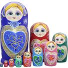 Conjunto de presente Matryoshka de madeira Russian Nesting Dolls de 10 camadas