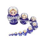 Conjunto de presente Matryoshka de madeira Russian Nesting Dolls de 10 camadas