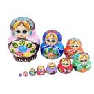 Conjunto de presente Matryoshka de madeira Russian Nesting Dolls de 10 camadas