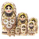 Conjunto de presente Matryoshka de madeira Russian Nesting Dolls de 10 camadas
