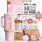 Conjunto de presente Mirasphere Sweet 16 para meninas com copo e pulseira