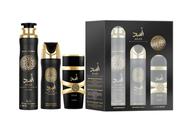 Conjunto de presente Perfume Lattafa Asad para homens 100 ml + Deo 200 ml + purificador de ar 300 ml
