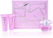 Conjunto de presente Perfume Versace Bright Crystal de 3 peças para mulheres