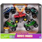Conjunto de presente Toy Monster Truck Monster Jam Grave Digger, 5 peças 1:64