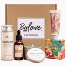 Conjunto de presentes BFFLOVE Cherry Blossom Spa, 5 unidades com óleo de massagem