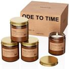 Conjunto de presentes Candles M&SENSE Scented Candle, pacote com 4 frascos de âmbar Conjunto de presentes Candles M&SENSE Scented Candle, pacote com 4 frascos de âmbar