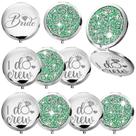 Conjunto de presentes Compact Mirror Barydat Bridesmaid, 10 peças, verde