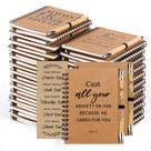 Conjunto de presentes cristãos NEOACT, 150 unidades, caderno espiral com caneta