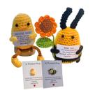 Conjunto de presentes de crochê para apoio emocional para pato e abelha, Jpaklpe, 2 unidades