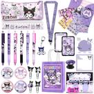 Conjunto de presentes de material escolar Megaster Purple com tema de anime