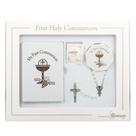 Conjunto de presentes de primeira comunhão romano, 5 peças, branco e dourado
