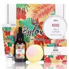 Conjunto de presentes de spa BFFLOVE Rose Bath com óleo de massagem, esfoliante e muito mais
