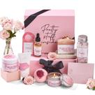 Conjunto de presentes de spa, cestas de banho Peacoeye para mulheres com vela