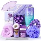 Conjunto de presentes de spa Harkta Presentes de aniversário para mulheres com bomba de banho e vela