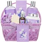 Conjunto de presentes de spa Lily Roy Pampering, 8 peças de lavanda para mulheres