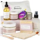 Conjunto de presentes de spa Lizush Luxury Lavender, 9 peças com vela, fabricado nos EUA