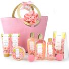Conjunto de presentes de spa Spa Luxetique Rose Bath para mulheres, 10 unidades