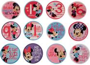 Conjunto de presentes Disney Baby Girls Minnie Mouse com adesivos Milestone