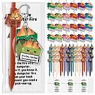 Conjunto de presentes Dumpster Fire Sayglossy 96 canetas esferográficas e chaveiros