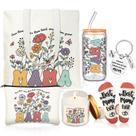 Conjunto de presentes Funnymoom Mama, copo de vidro, sacola de 500 ml e vela
