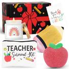 Conjunto de presentes Iaovueby Teacher Spa Bath Bombs para mulheres com vela Conjunto de presentes Iaovueby Teacher Spa Bath Bombs para mulheres com vela