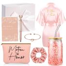 Conjunto de presentes Irenare Matron of Honor Robe Cup Bag Hair Lace Bracelet
