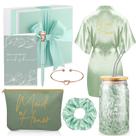 Conjunto de presentes Irenare Proposal, 8 peças, roupões, bolsa de maquiagem, copos e cartões