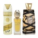 Conjunto de presentes Lattafa Oud Mood 100 ml EDP, 200 ml Deo, 50 ml Mist