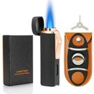 Conjunto de presentes Lighter 420 Carbon Steel Cutter Triple Jet Flame Conjunto de presentes Lighter 420 Carbon Steel Cutter Triple Jet Flame