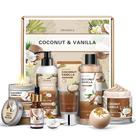 Conjunto de presentes LUCOTIYA Vanilla Coconut Spa com 8 peças para mulheres