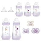 Conjunto de presentes MAM Newborn Essentials Matte com garrafas anticólicas