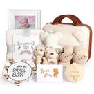 Conjunto de Presentes para Bebê IaoVueby Bear - Chocalho, Manta, Babador e Meias