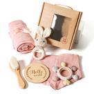 Conjunto de presentes para bebês Youuys para recém-nascido com cobertor Rattle Teether Toy