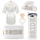 Conjunto de presentes para chá de panela Toulite Bride Robe Tumbler Cup +