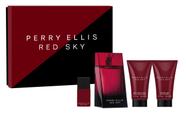 Conjunto de presentes Perfume Perry Ellis Red Sky de 4 peças para homens