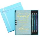 Conjunto de presentes Resurhang Leather Journal Notebook com 3 canetas esferográficas