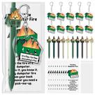 Conjunto de presentes Sayglossy Dumpster Fire Keychains e canetas esferográficas