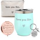 Conjunto de presentes SHOW-YA Sister Birthday Love You Sis Wine Tumbler Conjunto de presentes SHOW-YA Sister Birthday Love You Sis Wine Tumbler