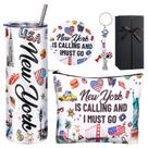 Conjunto de presentes Sieral New York Travel, 5 peças para mulheres com bolsa de maquiagem