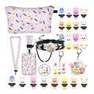 Conjunto de presentes Stray Kids SKZOO, bolsa de maquiagem com chaveiro e pulseira