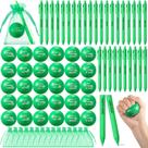 Conjunto de presentes Yeaqee 30 Stress Balls com canetas e bolsas de organza verdes
