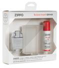 Conjunto de Presentes Zippo White - Isqueiro Duplo com Inserção de Butano
