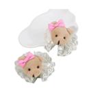 Conjunto De Presilhas De Cabelo De Urso De Desenho Animado Fofo Para Meninas, Laços Com Base De