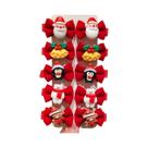 Conjunto De Presilhas De Cabelo Vermelhas Para Meninas, 10 Peças, Design De Natal Com Papai Noel E Conjunto De Presilhas De Cabelo Vermelhas Para Meninas, 10 Peças, Design De Natal Com Papai Noel E