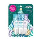 Conjunto de protetor labial eos Holiday 24H Moisture Mini Super Balm, pacote com 3